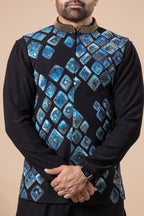 Midnight Blue Diamond Jacket Set