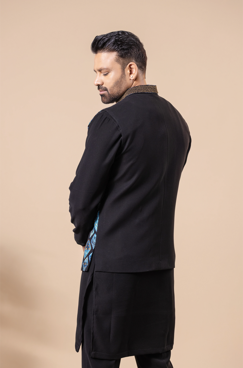Midnight Blue Diamond Jacket Set