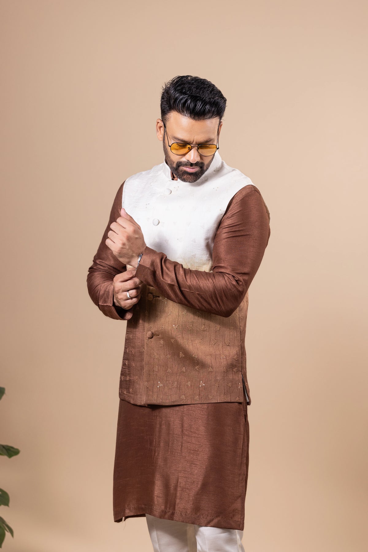 Cocoa Ombré Jacket Set
