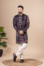 Midnight Mughal Garden Kurta Set