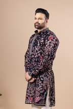 Midnight Mughal Garden Kurta Set