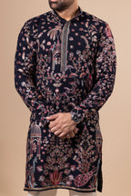 Midnight Mughal Garden Kurta Set