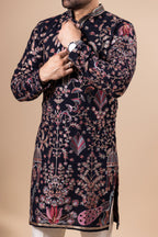 Midnight Mughal Garden Kurta Set