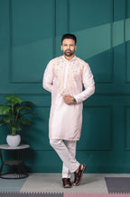 Blush Pink Embroidered Kurta Set