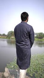 Blue Sequined Kurta