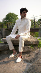Ivory Vest and Kurta Set