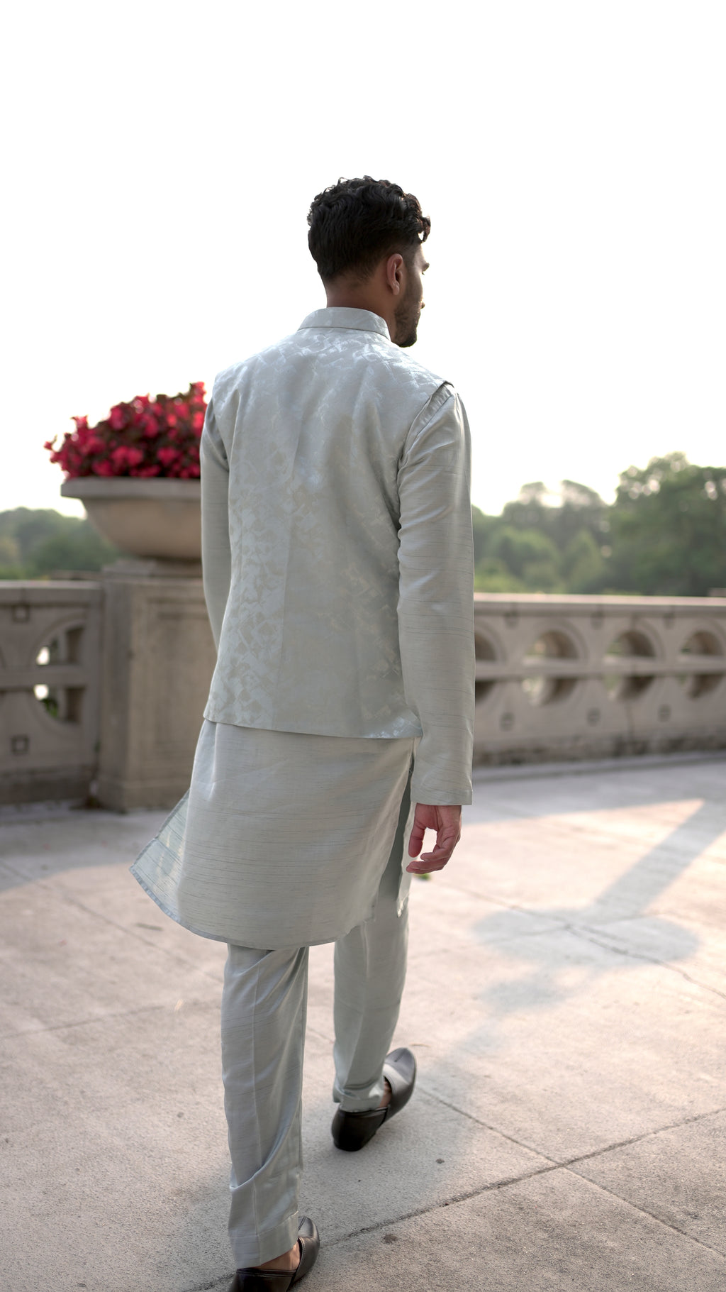 Pastel Green Vest and Kurta Set