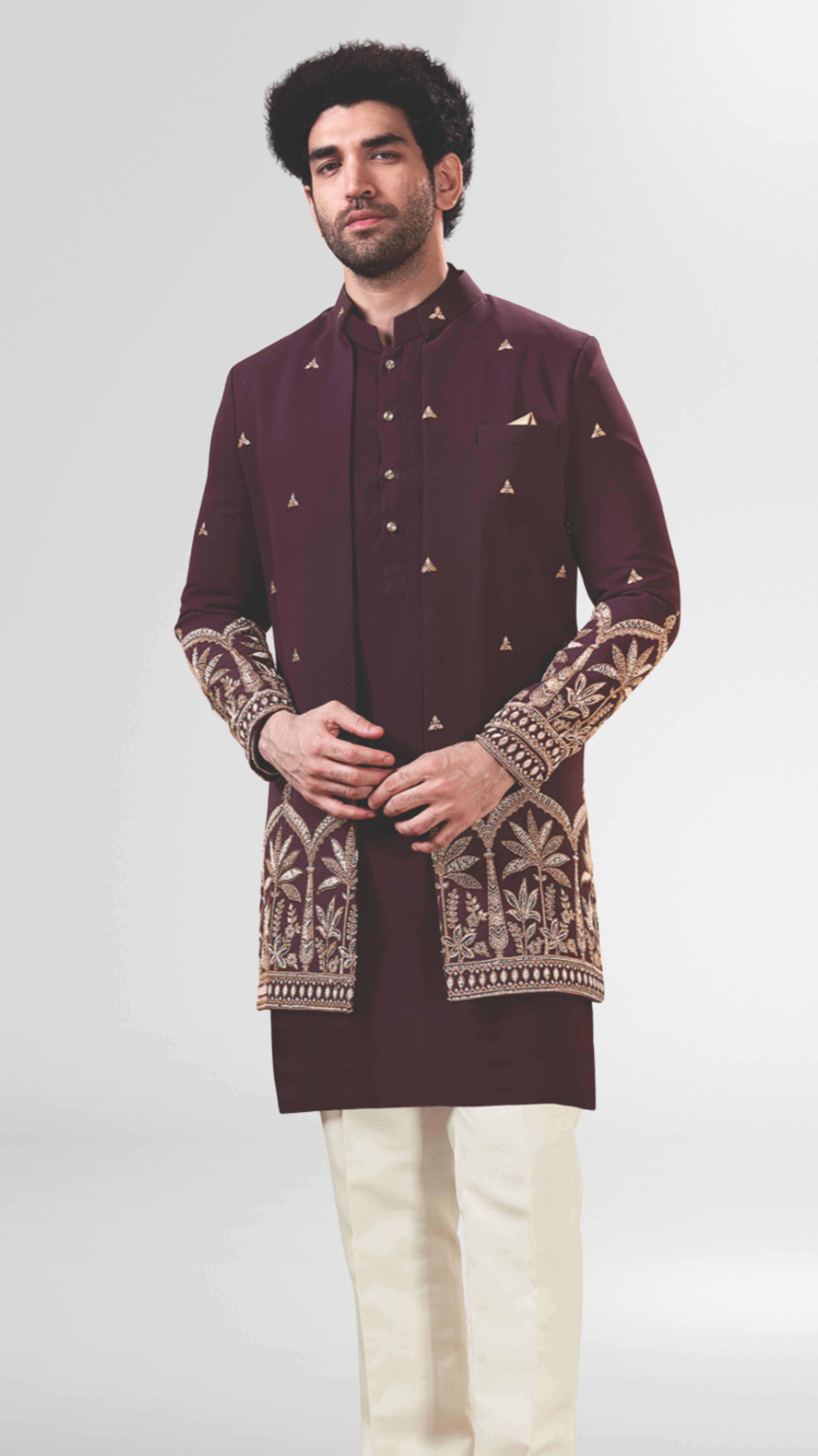 Plum Bloom Indo-Western Set